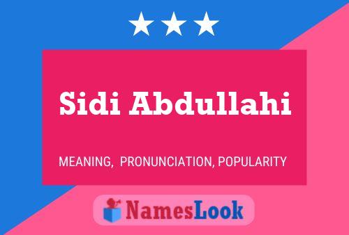 Póster del nombre Sidi Abdullahi