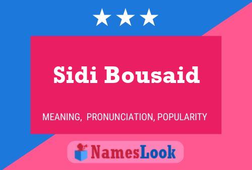 Póster del nombre Sidi Bousaid