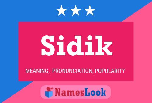 Póster del nombre Sidik