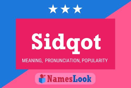 Póster del nombre Sidqot