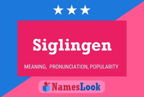 Póster del nombre Siglingen