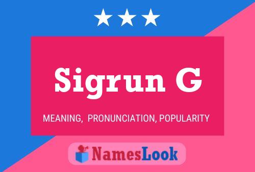 Póster del nombre Sigrun G