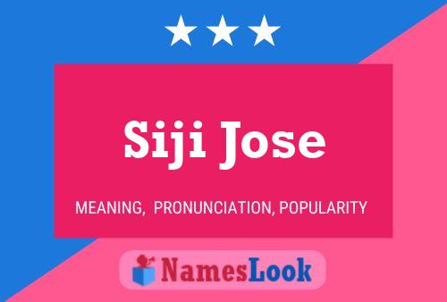 Póster del nombre Siji Jose