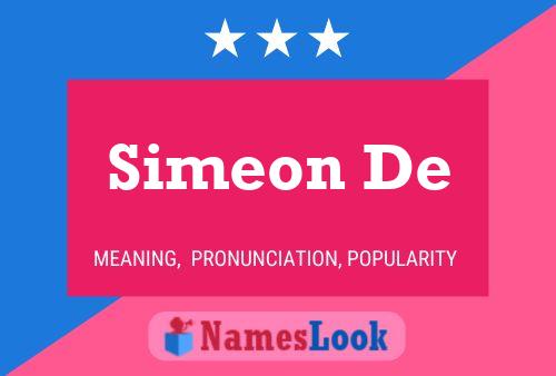 Póster del nombre Simeon De