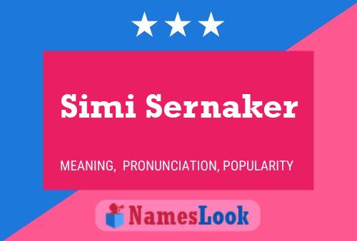 Póster del nombre Simi Sernaker