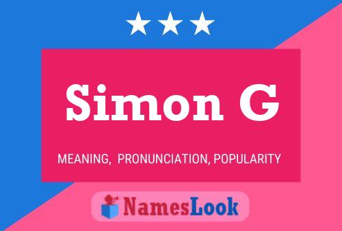 Póster del nombre Simon G