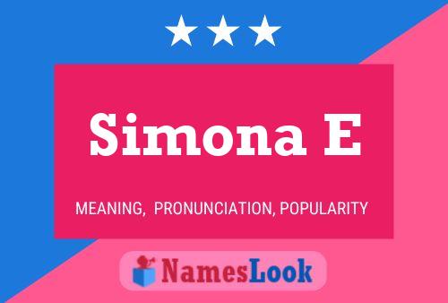 Póster del nombre Simona E