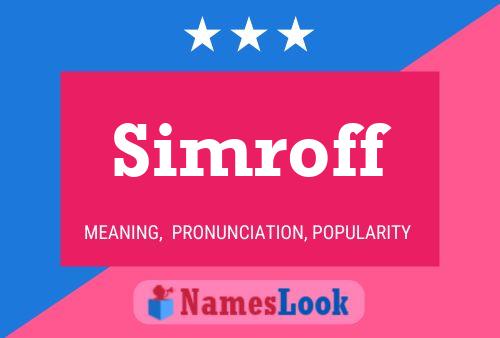 Póster del nombre Simroff