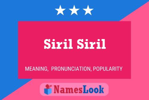 Póster del nombre Siril Siril