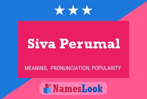 Póster del nombre Siva Perumal