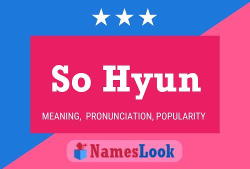 Póster del nombre So Hyun