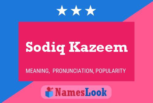 Póster del nombre Sodiq Kazeem