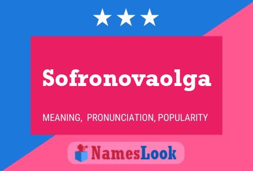 Póster del nombre Sofronovaolga