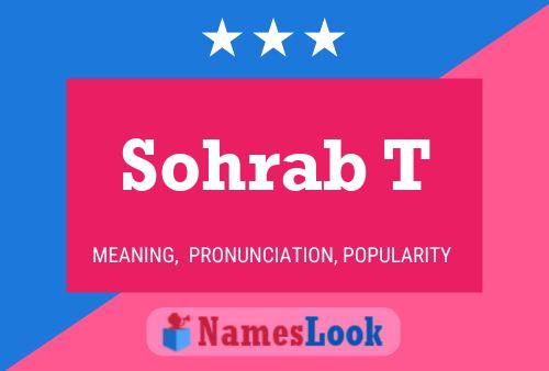 Póster del nombre Sohrab T