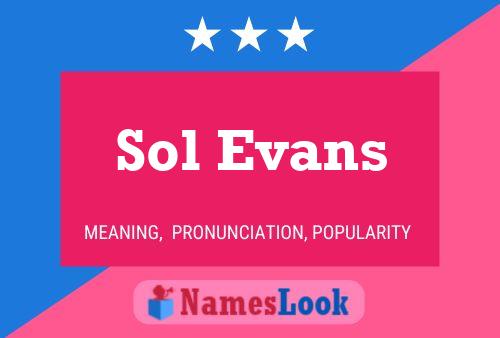 Póster del nombre Sol Evans