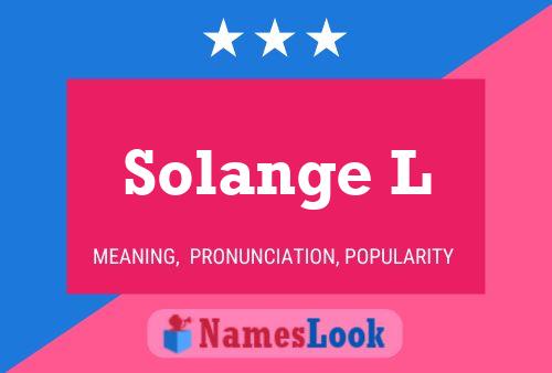 Póster del nombre Solange L