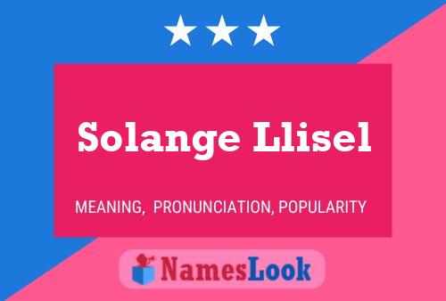 Póster del nombre Solange Llisel