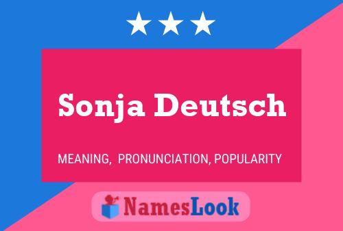 Póster del nombre Sonja Deutsch