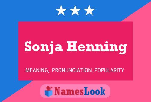 Póster del nombre Sonja Henning