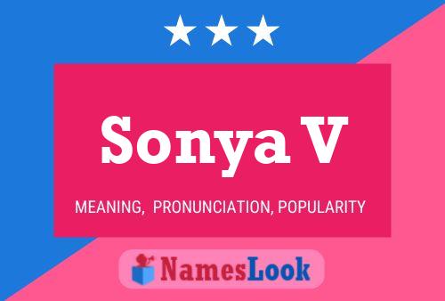 Póster del nombre Sonya V