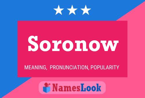 Póster del nombre Soronow