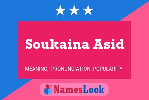 Póster del nombre Soukaina Asid