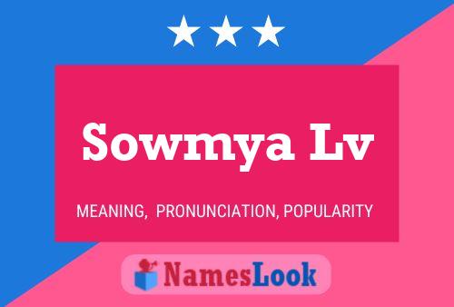 Póster del nombre Sowmya Lv