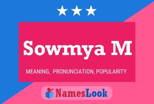 Póster del nombre Sowmya M