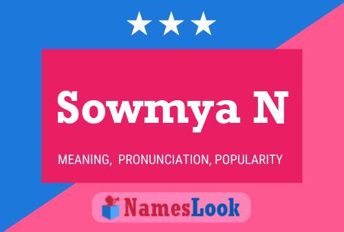 Póster del nombre Sowmya N