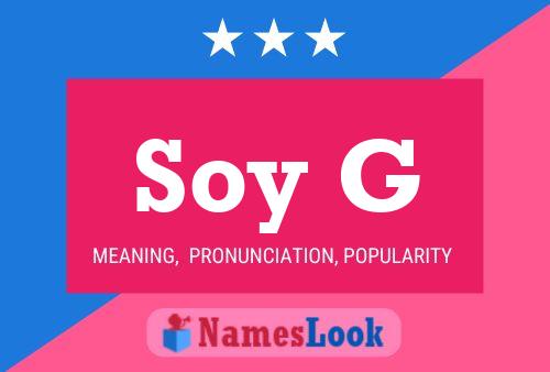 Póster del nombre Soy G