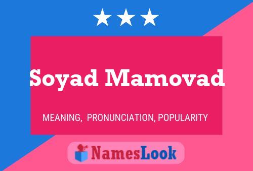 Póster del nombre Soyad Mamovad