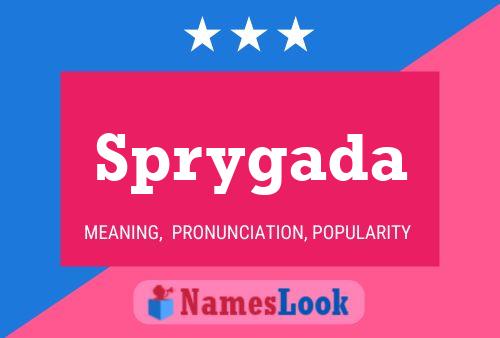 Póster del nombre Sprygada