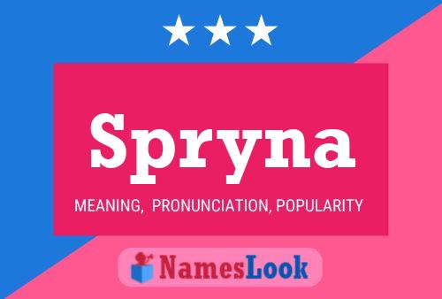 Póster del nombre Spryna