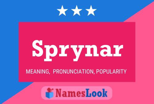 Póster del nombre Sprynar