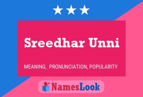 Póster del nombre Sreedhar Unni