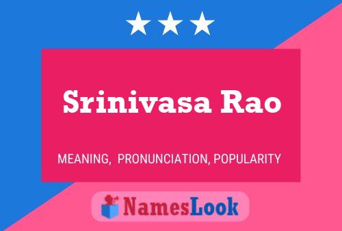 Póster del nombre Srinivasa Rao