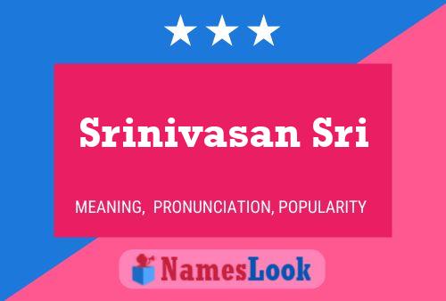 Póster del nombre Srinivasan Sri