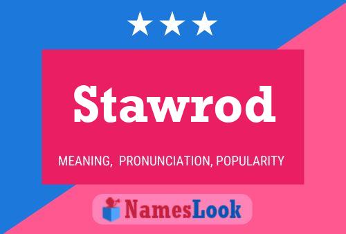 Póster del nombre Stawrod