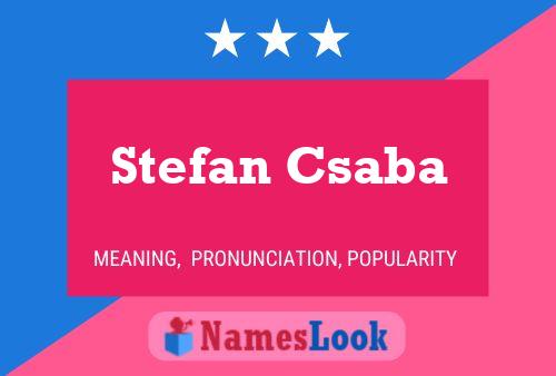 Póster del nombre Stefan Csaba