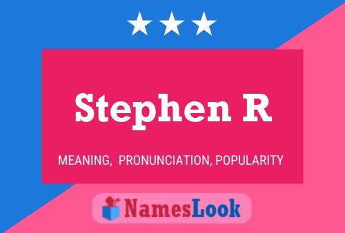 Póster del nombre Stephen R