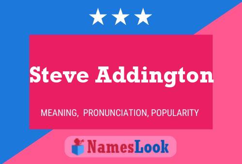 Póster del nombre Steve Addington