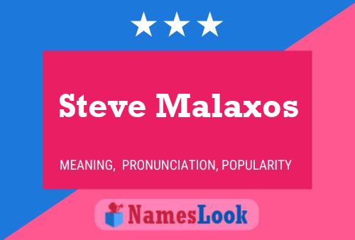 Póster del nombre Steve Malaxos