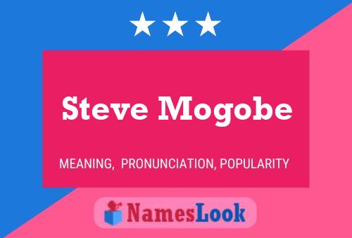 Póster del nombre Steve Mogobe