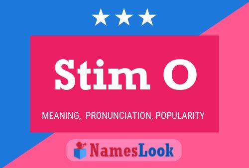 Póster del nombre Stim O