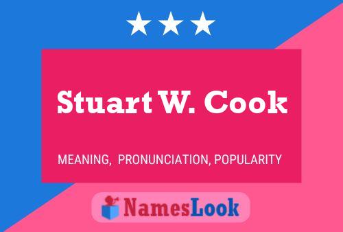 Póster del nombre Stuart W. Cook