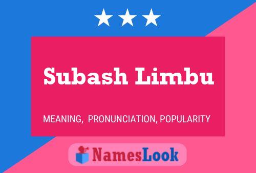 Póster del nombre Subash Limbu