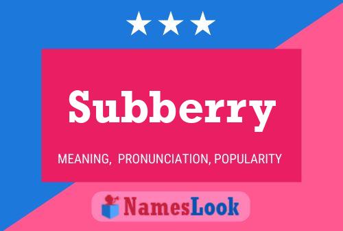 Póster del nombre Subberry