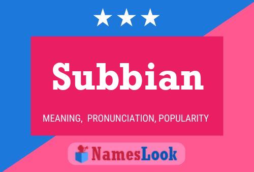 Póster del nombre Subbian