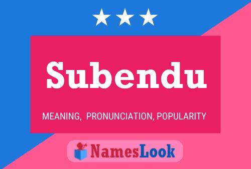 Póster del nombre Subendu