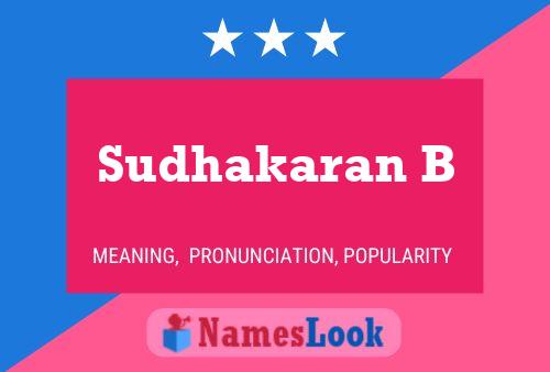 Póster del nombre Sudhakaran B